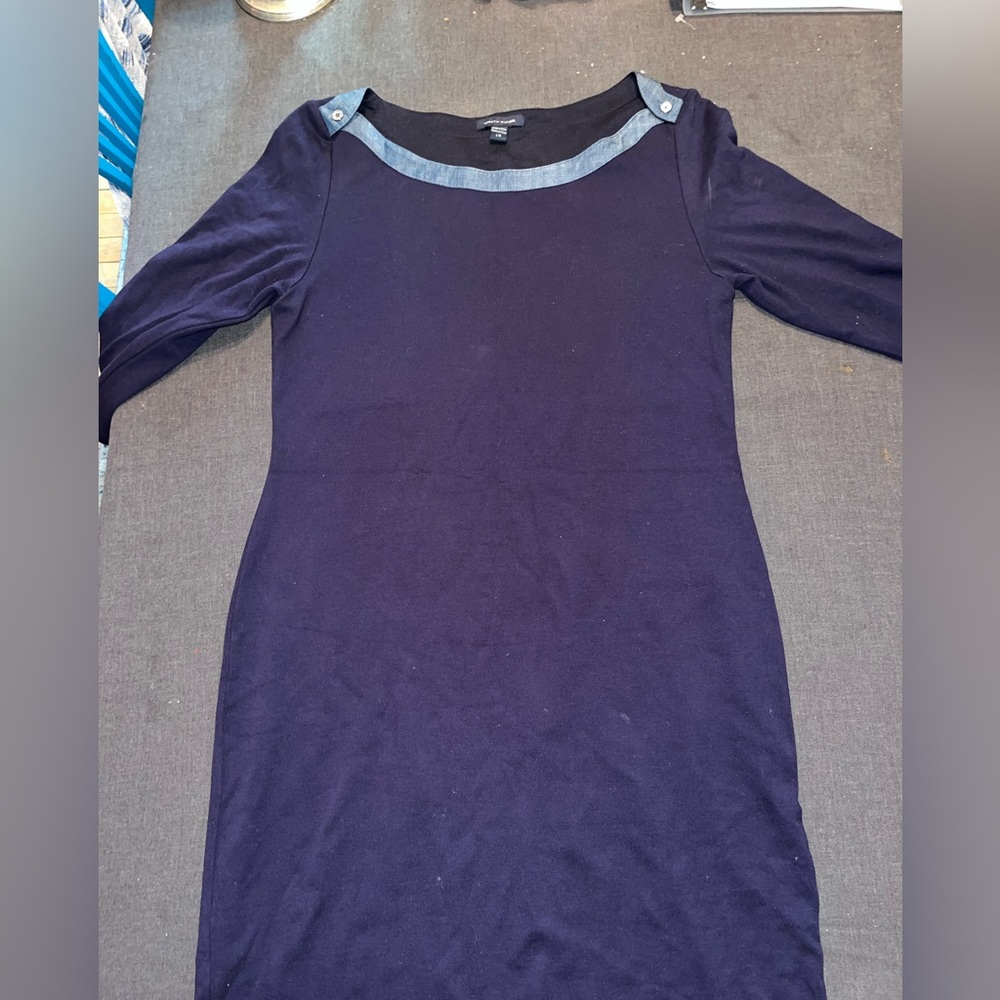 WOMEN'S TOMMY HILFIGER NAVY BLUE T-SHIRT DRESS SIZE LARGE